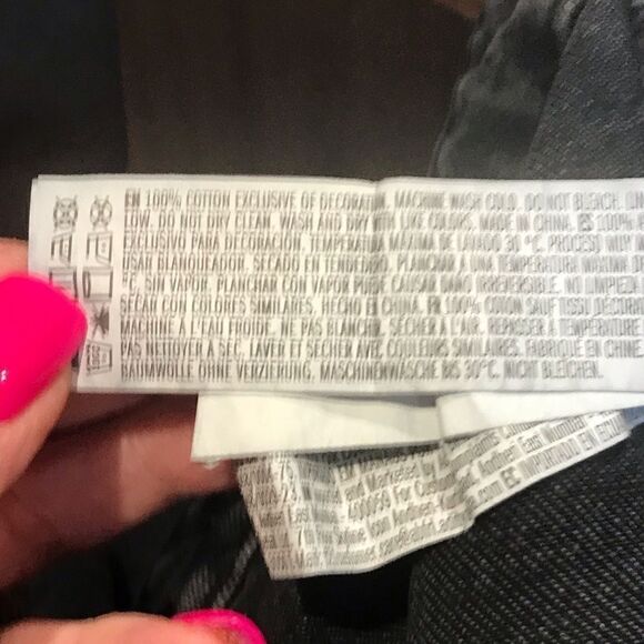 Forever 21 girls size medium black denim button up mini skirt - Picture 5 of 16